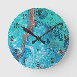 手作り抽象芸術絵画ズ – Kook Art - Wall Clock ラウンド壁時計
