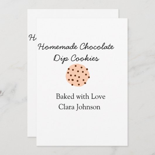 手作り料理人があなたのテキスト名を追加カスタムスロー シーズンカード (正面/裏面)