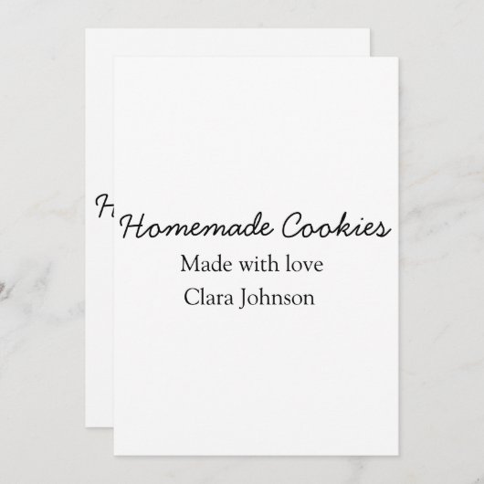 手作り料理人があなたのテキスト名を追加カスタムスロー シーズンカード (正面/裏面)