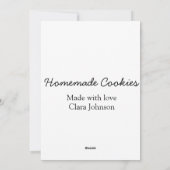 手作り料理人があなたのテキスト名を追加カスタムスロー シーズンカード (裏面)