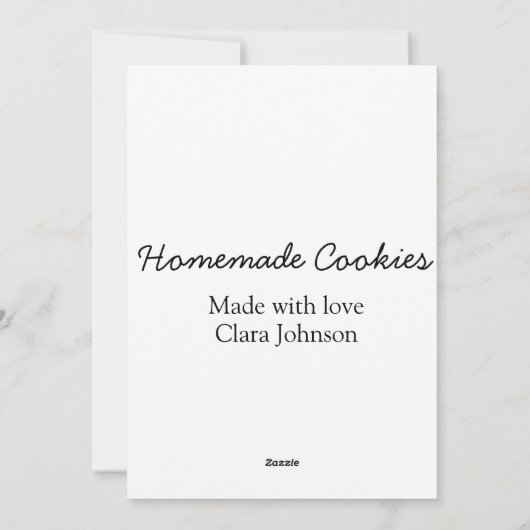 手作り料理人があなたのテキスト名を追加カスタムスロー シーズンカード (裏面)