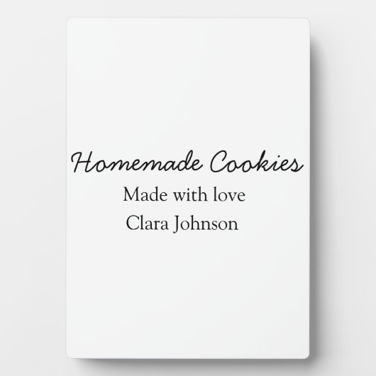 手作り料理人があなたのテキスト名を追加カスタムスロー フォトプラーク (正面)