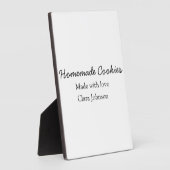 手作り料理人があなたのテキスト名を追加カスタムスロー フォトプラーク (側面)