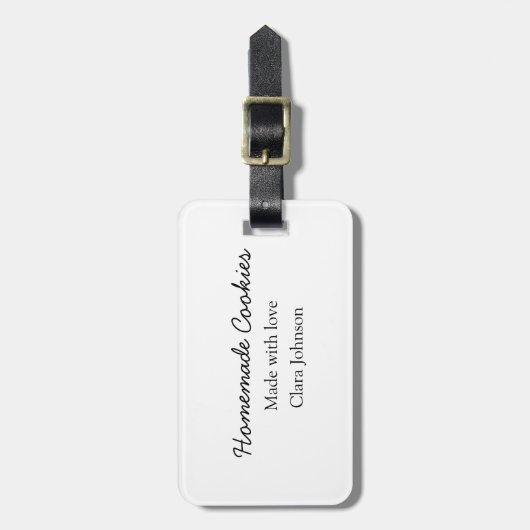 手作り料理人があなたのテキスト名を追加カスタムスロー ラゲッジタグ (正面縦)