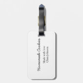 手作り料理人があなたのテキスト名を追加カスタムスロー ラゲッジタグ (裏面縦)