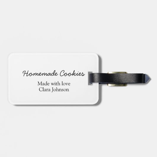 手作り料理人があなたのテキスト名を追加カスタムスロー ラゲッジタグ (裏面横)