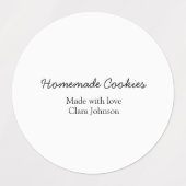 手作り料理人があなたのテキスト名を追加カスタムスロー ラベル (デザイン1)