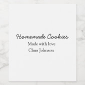 手作り料理人があなたのテキスト名を追加カスタムスロー ワインラベル (シングルラベル)