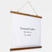 手作り料理人があなたのテキスト名を追加カスタムスロー 吊り下げ型タペストリー (傾斜あり)