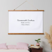 手作り料理人があなたのテキスト名を追加カスタムスロー 吊り下げ型タペストリー (寝室)