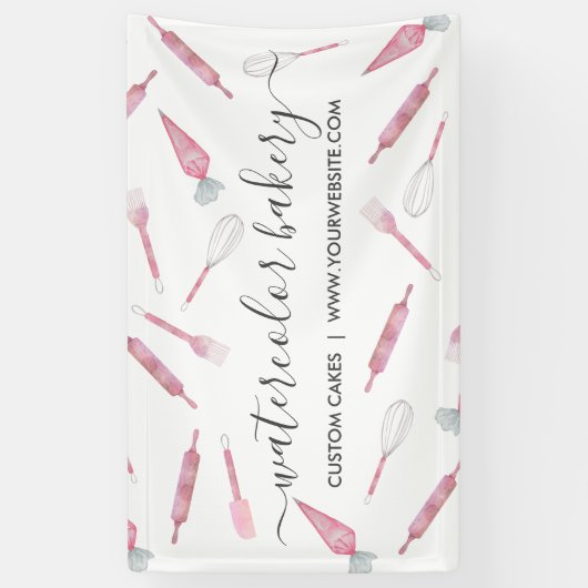 手作り料理人のためのパン屋の道具 横断幕 (縦)