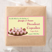 手作り曇りカップケーキ包装 ラベル (インサイチュ)