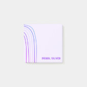 手作り曲線カスタム線モノグラムパーソナライズされた ポストイット (正面)