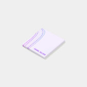 手作り曲線カスタム線モノグラムパーソナライズされた ポストイット (アングル)