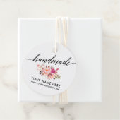 手作り書道水彩桃色フローラR フェイバータグ (インサイチュ)