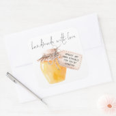 手作り杏子ジャムラベル名 スクエアシール (封筒)