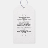 手作り植物花束フローラリース業 ギフトタグ (裏面)