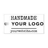 手作り横型Webサイトのビジネスロゴカスタム ラバースタンプ (インプリント)