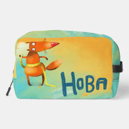 手作り水彩イラストレーションおもしろいキツネ ドップキット