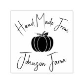 手作り焼いたかぼちゃ商品農場または家族名 セルフインキングスタンプ (デザイン)