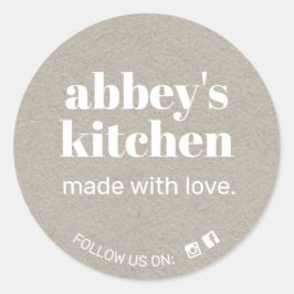 手作り焼いたグッズあなたのロゴを追加グレークラフト ラウンドシール