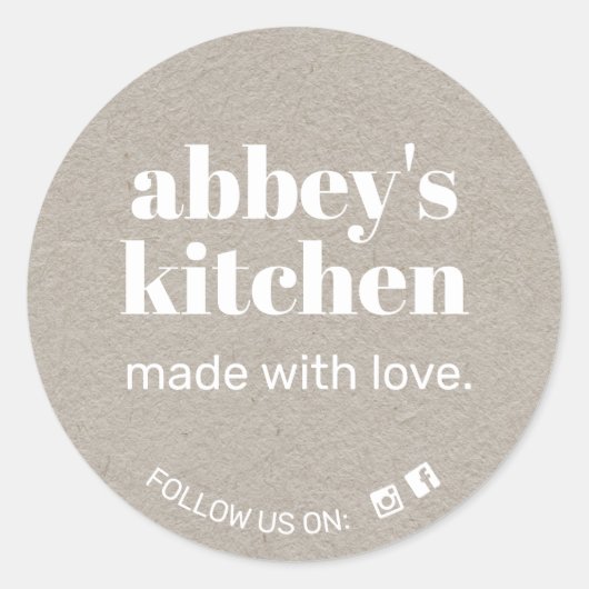 手作り焼いたグッズあなたのロゴを追加グレークラフト ラウンドシール (正面)