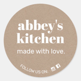 手作り焼いたグッズあなたのロゴクラフトを追加 ラウンドシール