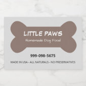 手作り犬ごはん Little Paws フードラベル (シングルラベル)