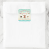 手作り犬の子犬の治療 スクエアシール (バッグ)