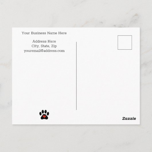 手作り犬足カスタム感謝 ポストカード (裏面)