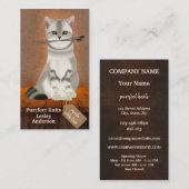 手作り猫ユーモアのあるニット小売り名刺 名刺 (正面/裏面)