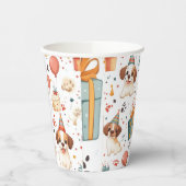 手作り現金封筒 – 犬誕生日テーマ 紙コップ (左)