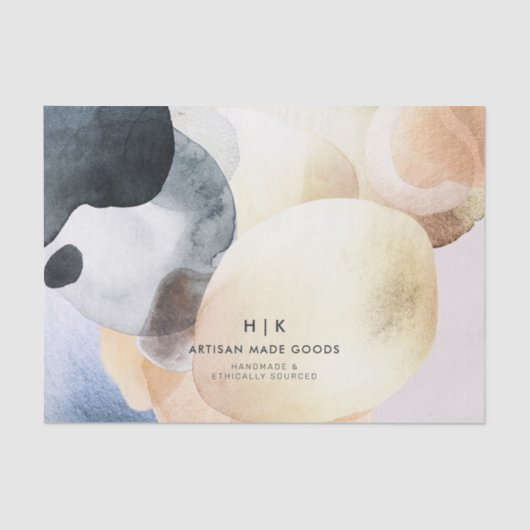 手作り環境にやさしブランディングロゴティッシュペーパー 薄葉紙 (正面)