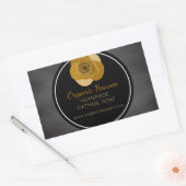 手作り石けんヴィンテージ黒板製品ラベル 長方形シール (封筒)