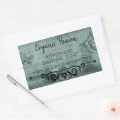 手作り石素朴けん木材国産ラベル 長方形シール (封筒)