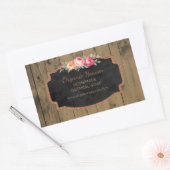 手作り石素朴けん木黒板製品ラベル 長方形シール (封筒)