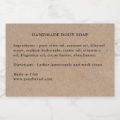 手作り石鹸の具材クラフトラベル フードラベル (シングルラベル)