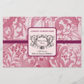 手作り石鹸ラッピング紙ヴィンテージデザインシート (正面)