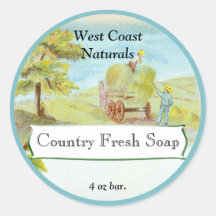 手作り石鹸ラベル – カントリーシーン