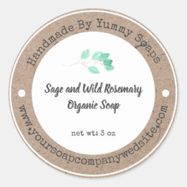 手作り石鹸ラベル |クラフトフェイク紙 ラウンドシール