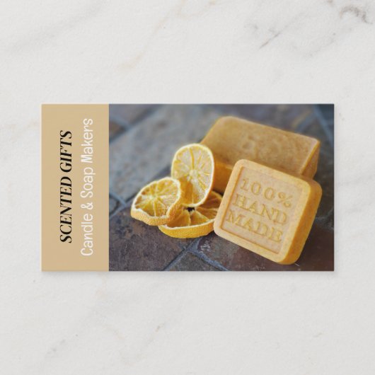 手作り石鹸、ろうそく&せっけんメーカー 名刺 (正面)