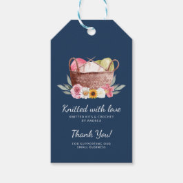 手作り糸かぎ編み愛で編み感謝 ギフトタグ