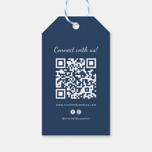 手作り糸かぎ編み愛で編み感謝 ギフトタグ (裏面)