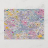手作り紙カラフルとパルプアクセント ポストカード (正面)