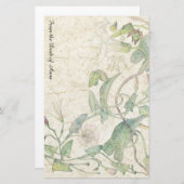 手作り紙朝顔花文房具 便箋 (正面/裏面)