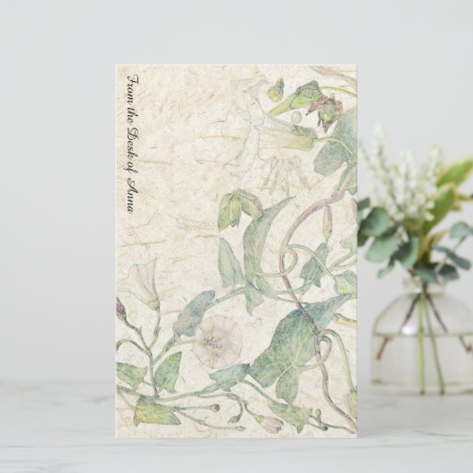 手作り紙朝顔花文房具 便箋 (スタンド正面)