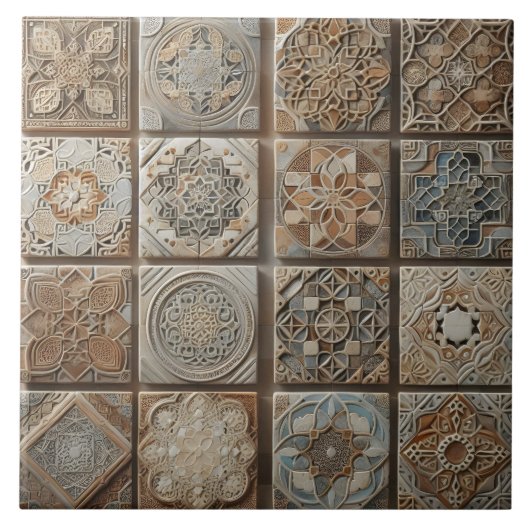 手作り素晴らしタイルパターン（の模様が）ある タイル (正面)