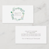 手作り素朴の緑 名刺 (正面/裏面)