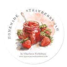 手作り素朴ストロベリージャムジャムキャニングラベル