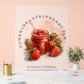 手作り素朴ストロベリージャム農家市場 アクリルサイン (ウェディング)